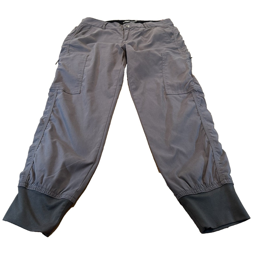 PrAna Sky Canyon Jogger Pants Womens Gray Outdoor Hiking Stretch Size 8